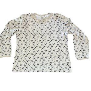 CROFT & Barrow Top Shirt Womens L Intimates‎ Sleep Ware White Penguins Al…